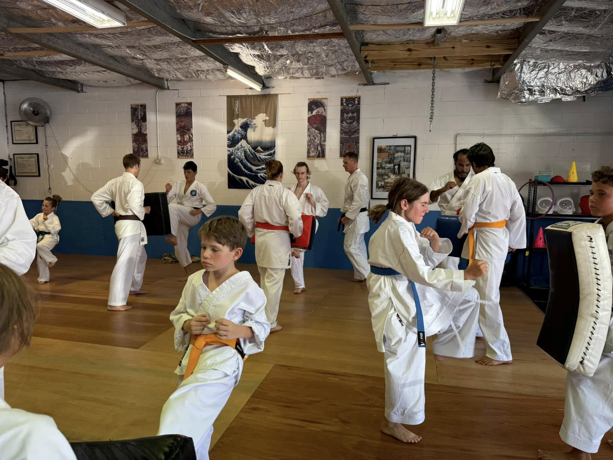 Adults and kids karate students at Yushukan Karate in Tweed Heads Adults and kids karate students at Yushukan Karate in Tweed Heads