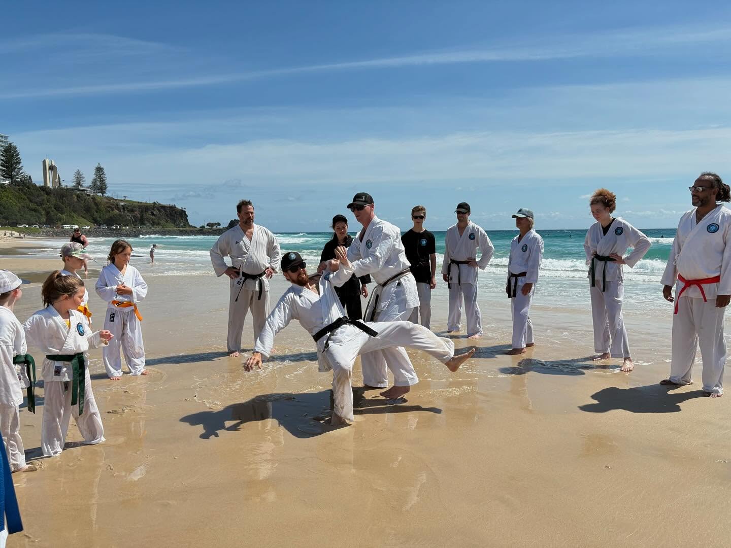 Yushukan Karate session at the beach Yushukan Karate session at the beach