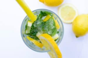 Lemon in water