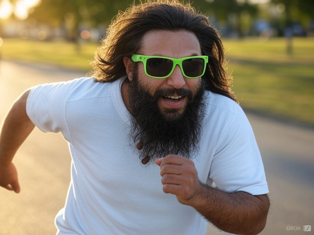cool dude running towards dreams