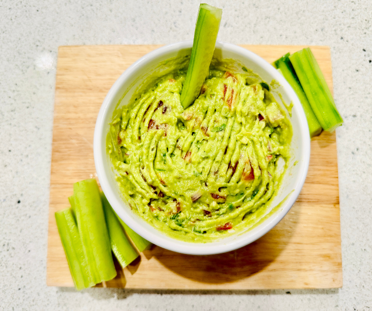 a bowl with guacamole