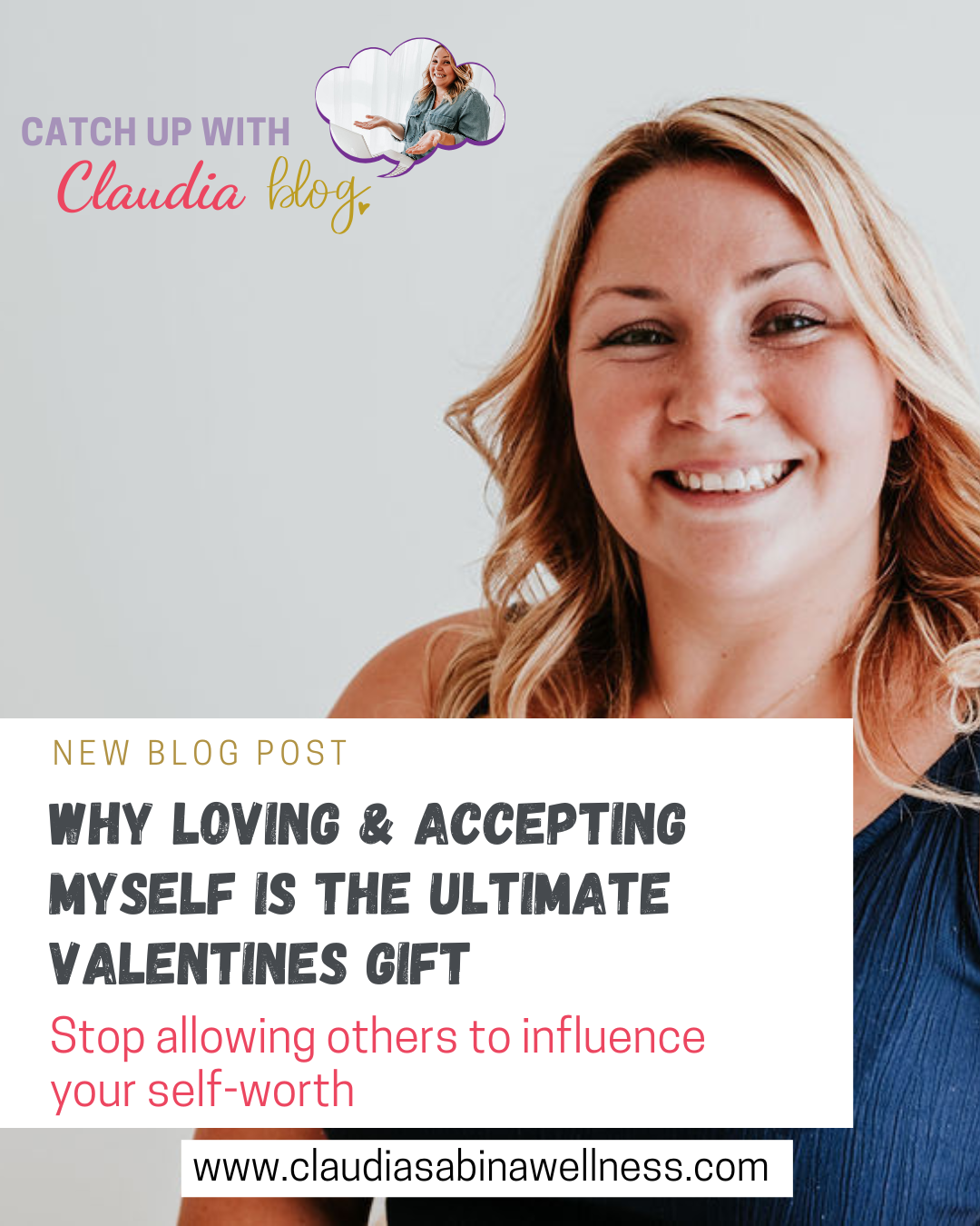 Image of Claudia with the blog title: Why Loving and Accepting Myself is the Ultimate valentines gift Image of Claudia with the blog title: Why Loving and Accepting Myself is the Ultimate valentines gift