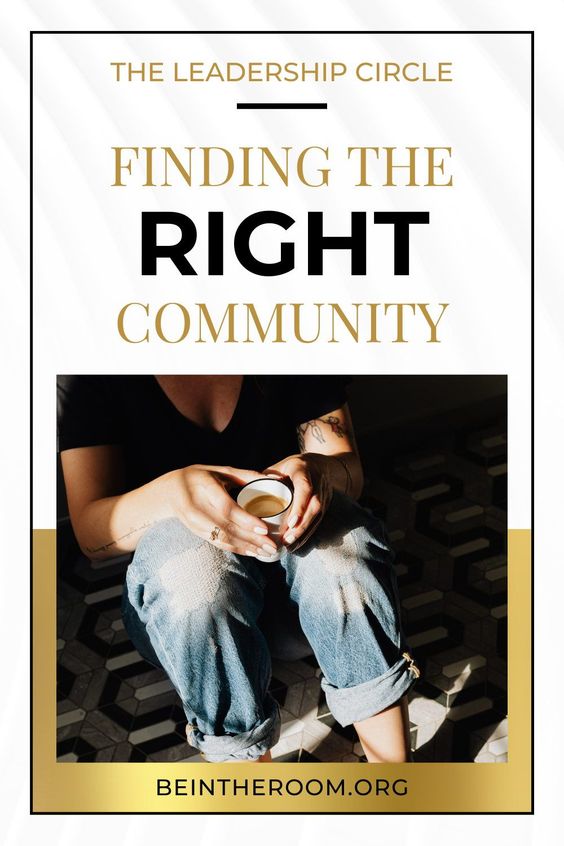 finding community, be in the room, Pinterest image