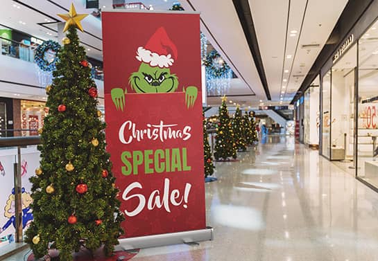 Drive store sales with a holiday banner