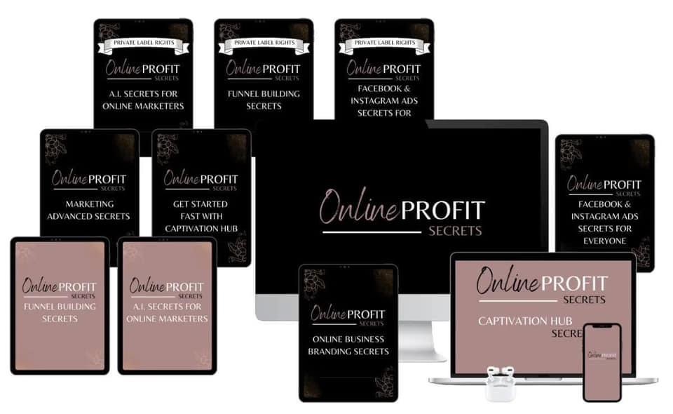 A graphic display of what's inside of Online Profit Secrets