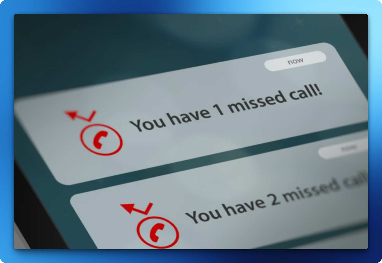 Close-up of a smartphone screen displaying missed call notifications, emphasizing the importance of automated follow-ups for businesses. Close-up of a smartphone screen displaying missed call notifications, emphasizing the importance of automated follow-ups for businesses.