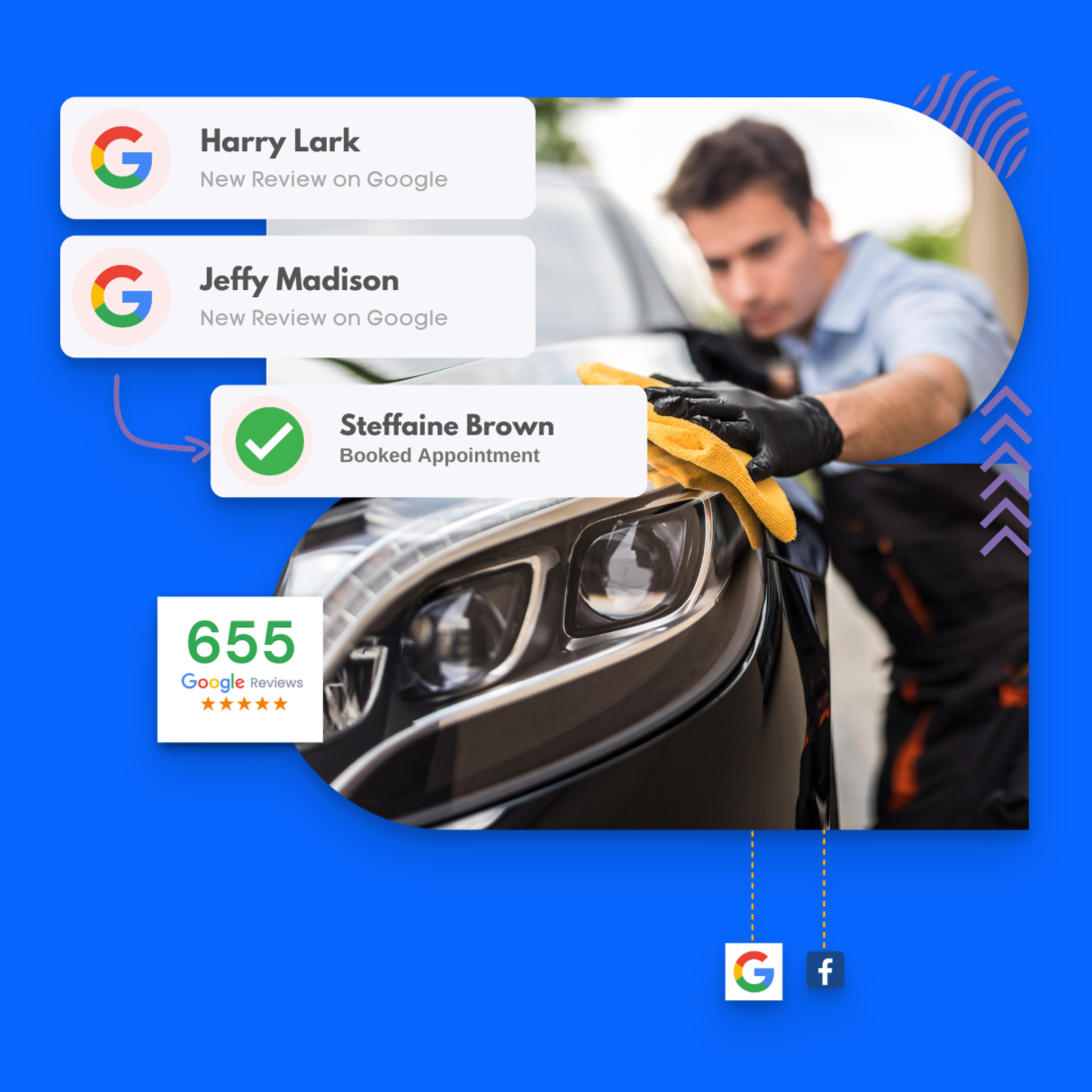 Customer review highlighted in a social media post Customer review highlighted in a social media post