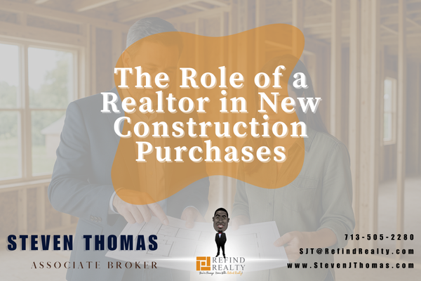 Realtor and homebuyer reviewing blueprints in a new construction home with exposed framing and natural light. Realtor and homebuyer reviewing blueprints in a new construction home with exposed framing and natural light.
