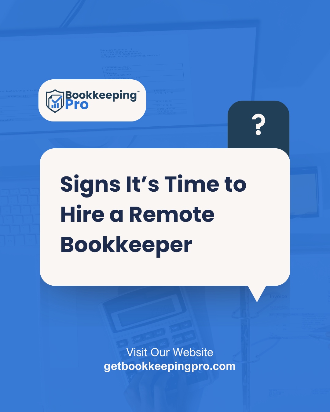 Signs it's time to hire a bookkeeper Signs it's time to hire a bookkeeper