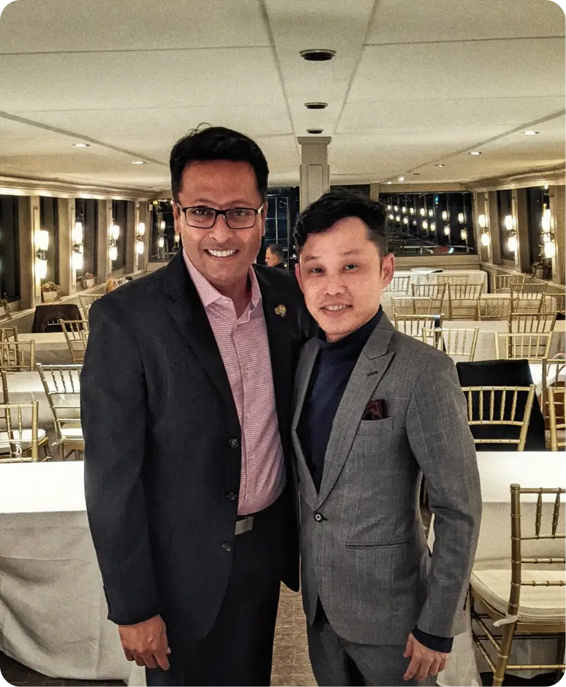 Siong Yoong with Sharran Srivatsaa