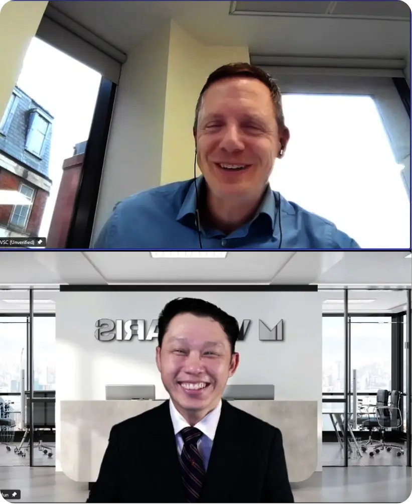 Siong Yoong with Nicholas Talbot