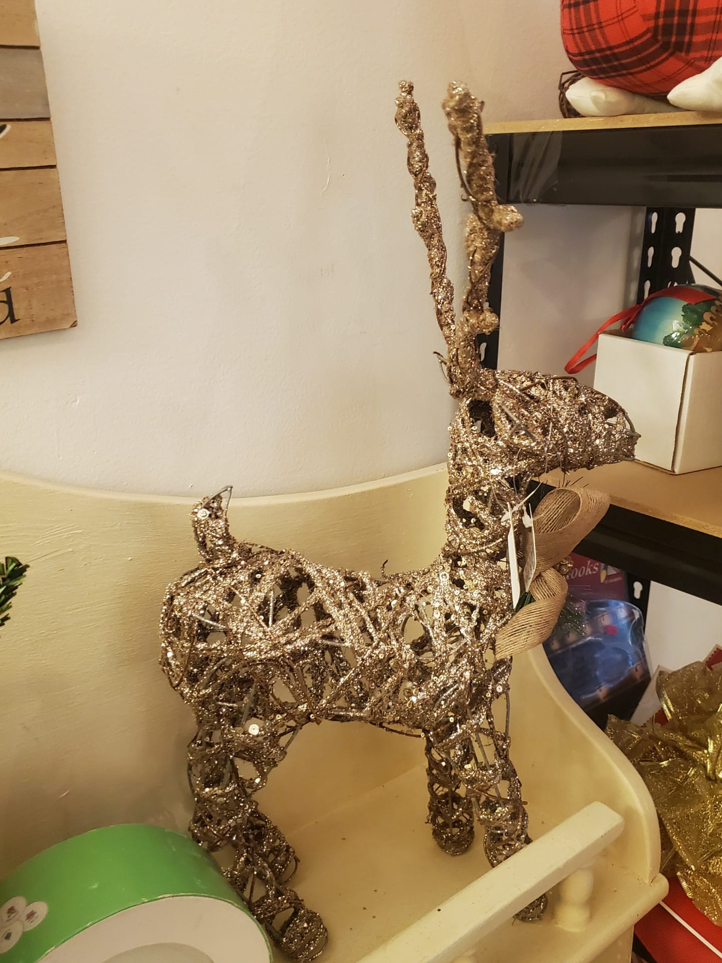 A darling reindeer statue for home decoration