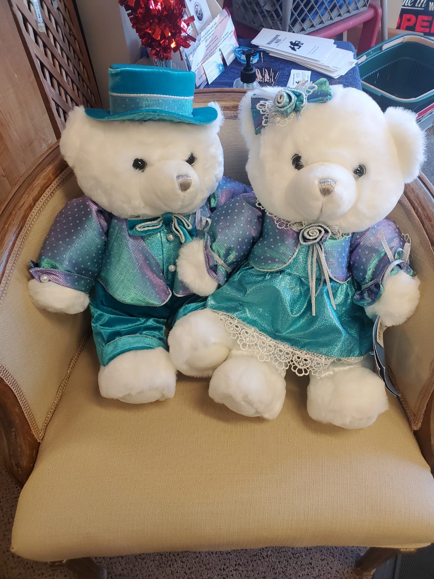 Two matching adorable teddy bears for resale