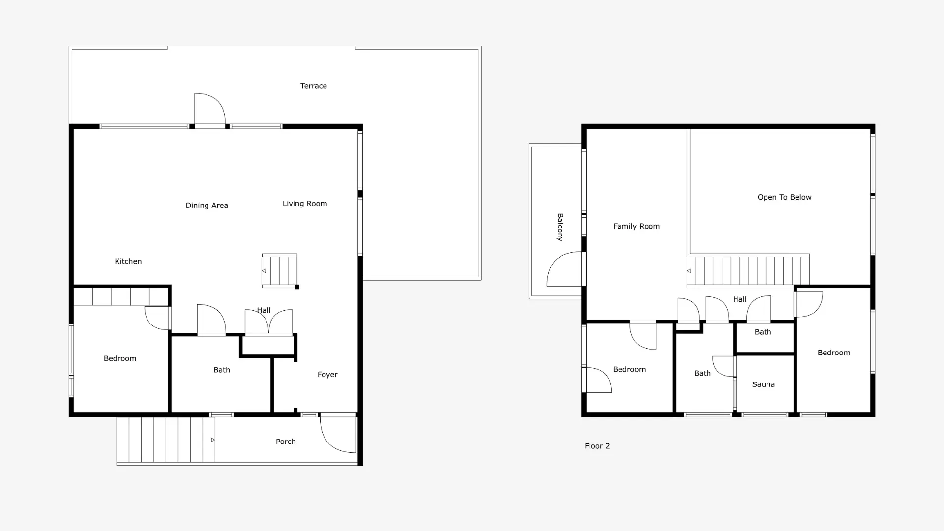 Floor plan - Black & White