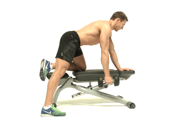 single arm dumbbell row