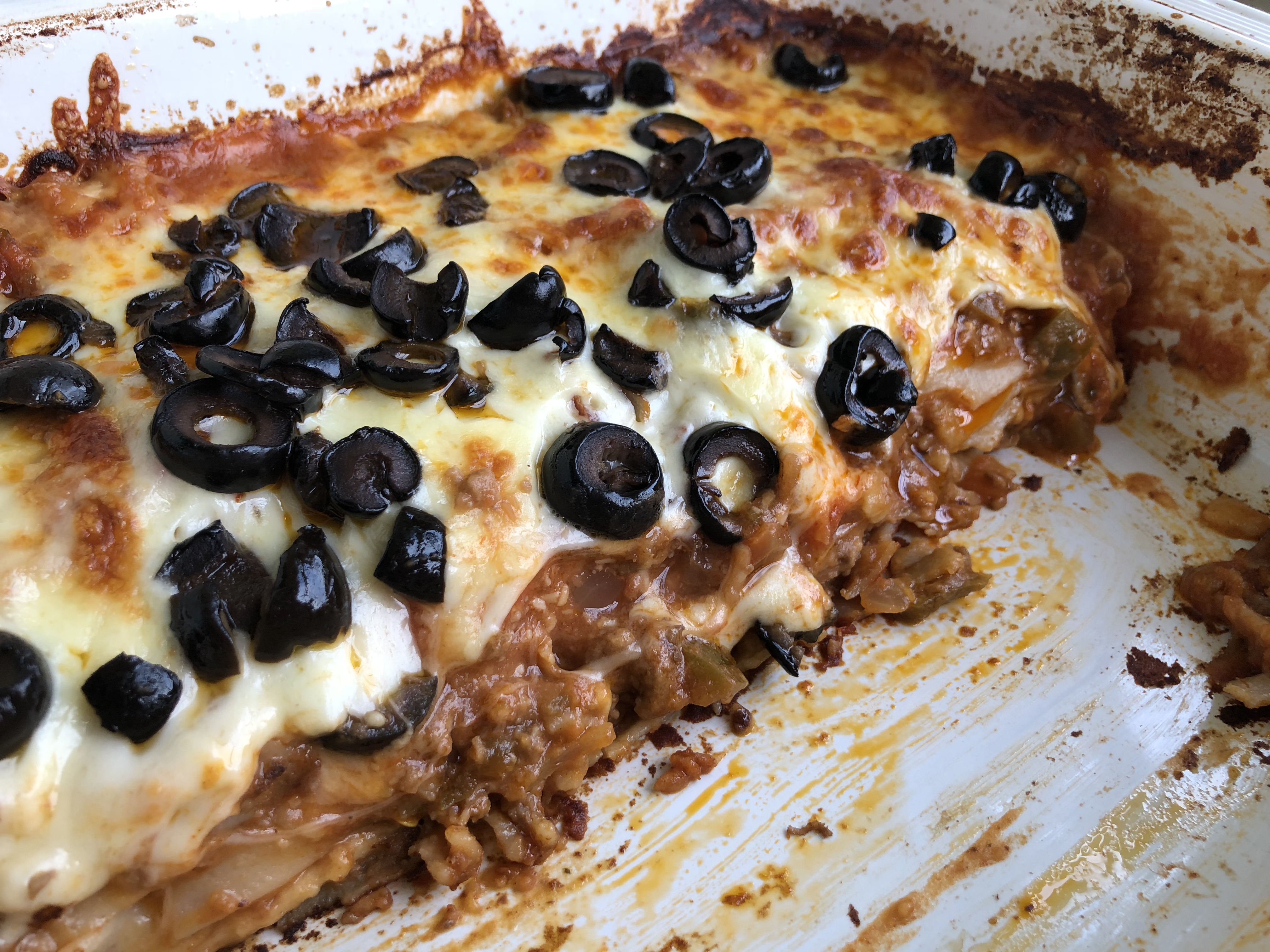 Mexican Lasagna Close Up Mexican Lasagna Close Up
