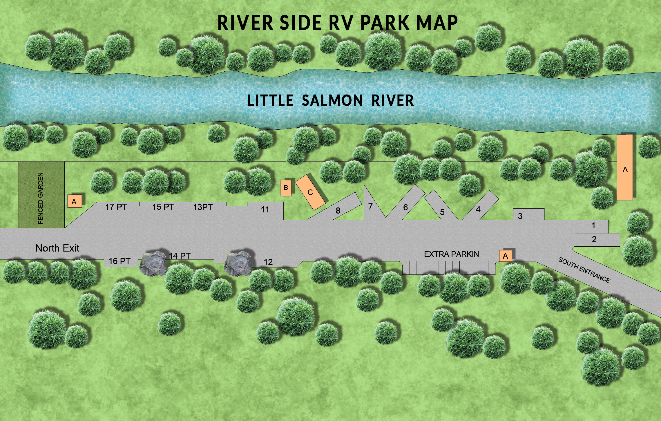 Riverside RV Park Site Map