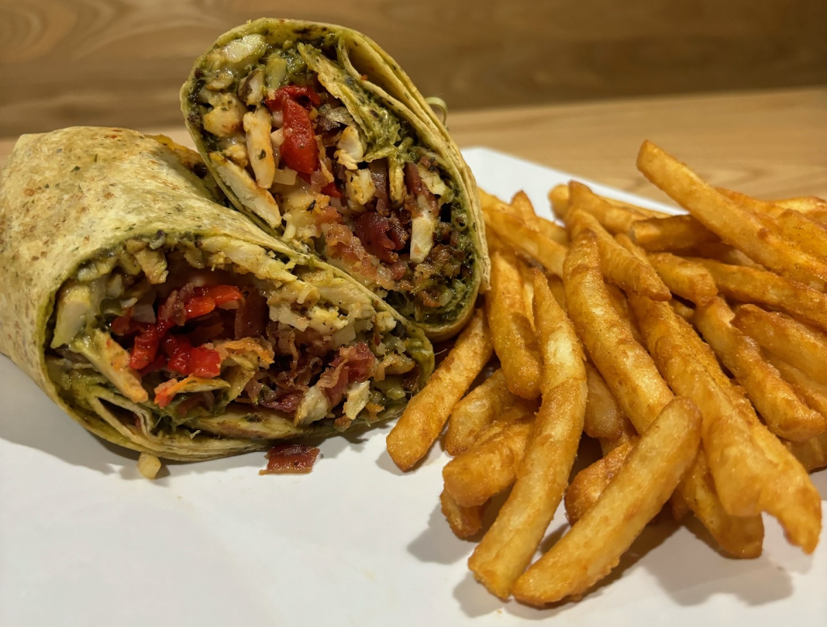 Chicken Bacon Pesto Wrap from City Eats