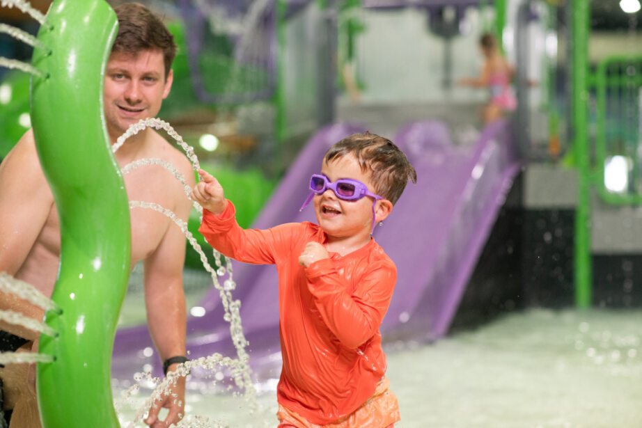 Guests playing in Chaos Water Park