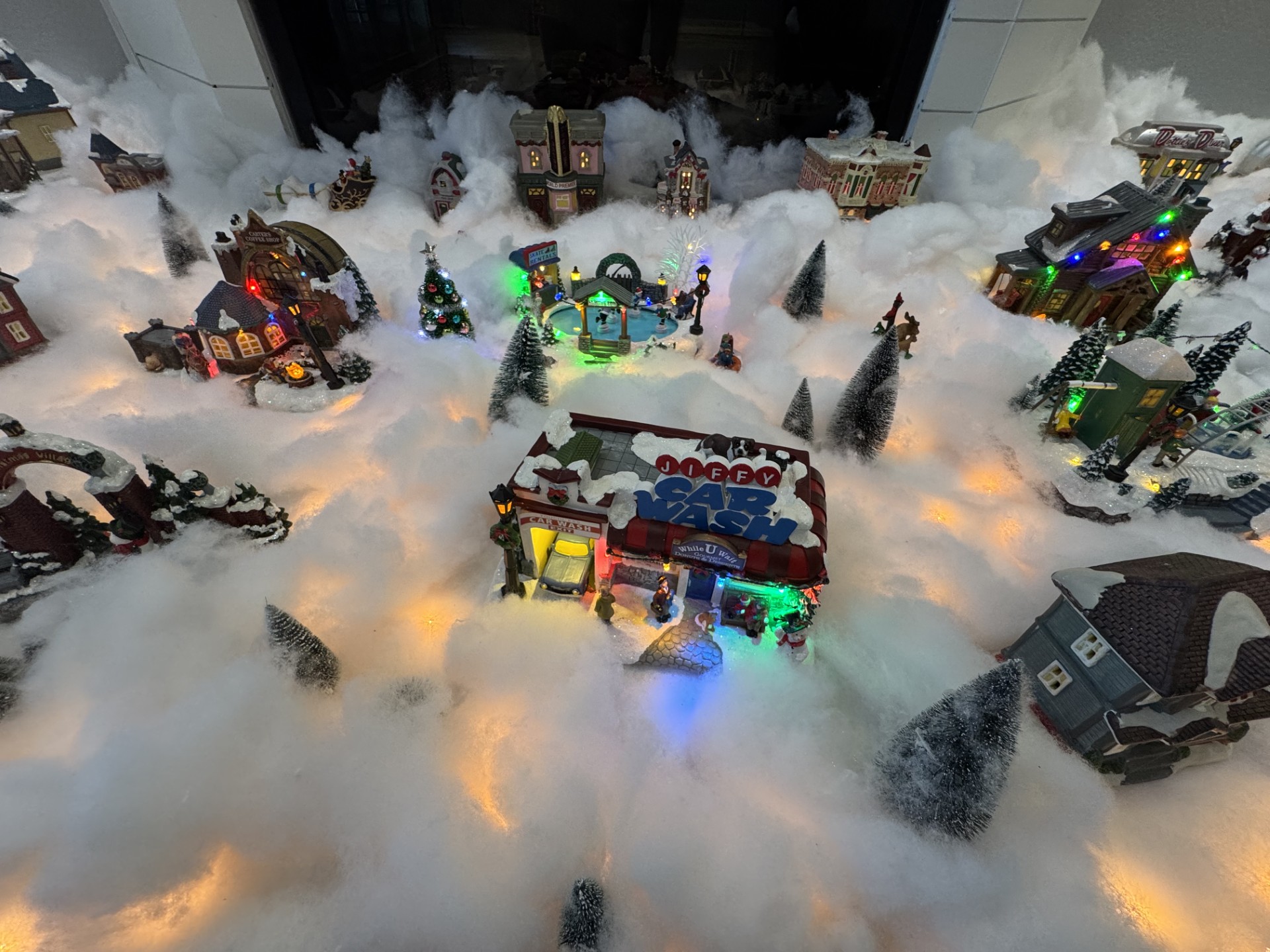 Christmas Village Display in the Metropolis Resort Hotel Lobby Christmas Village Display in the Metropolis Resort Hotel Lobby