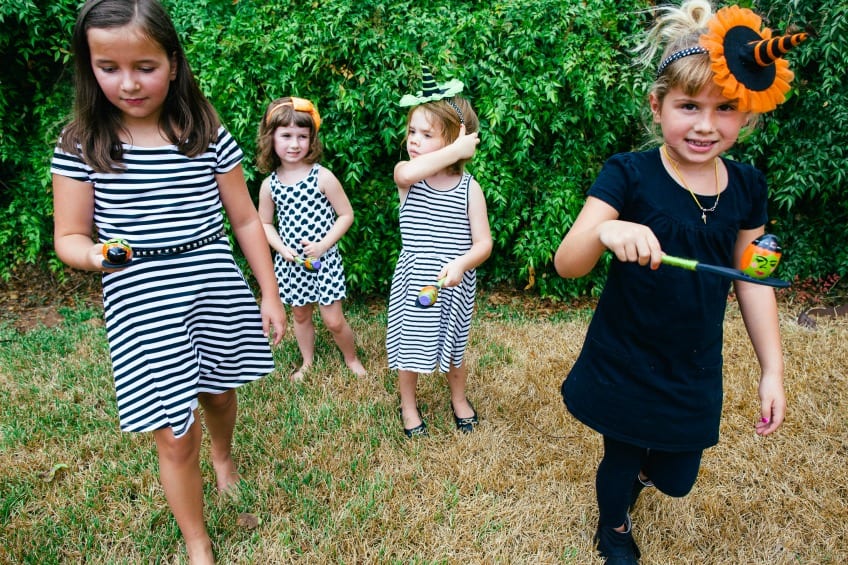 Fun Halloween Party Games For Kids, Candy Corn Spoon Relay