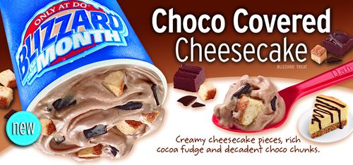 Dairy Queen Secret Menu Items, Choco Covered Cheesecake Blizzard