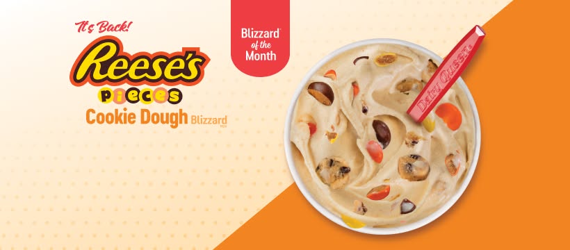 Dairy Queen Secret Menu Items, Reese's Pieces Cookie Dough Blizzard