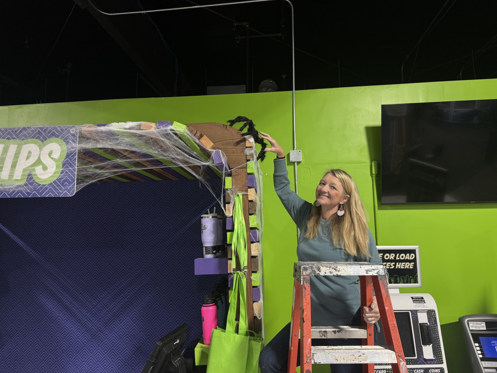 Decorating Action City for Halloween