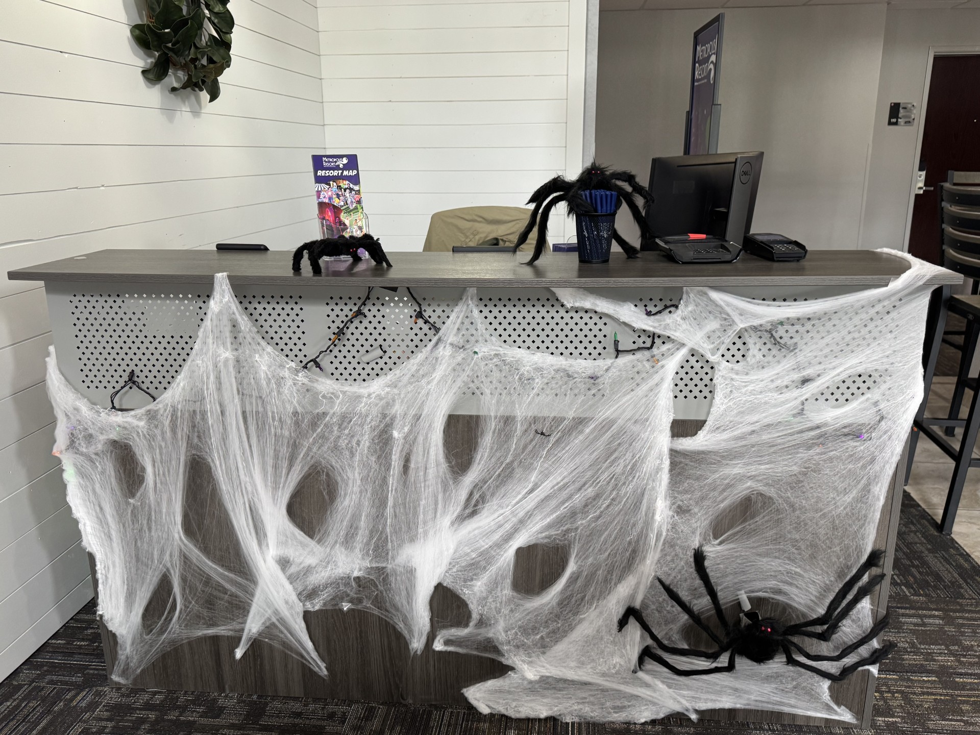 Metropolis Resort Hotel Lobby Halloween Decorations