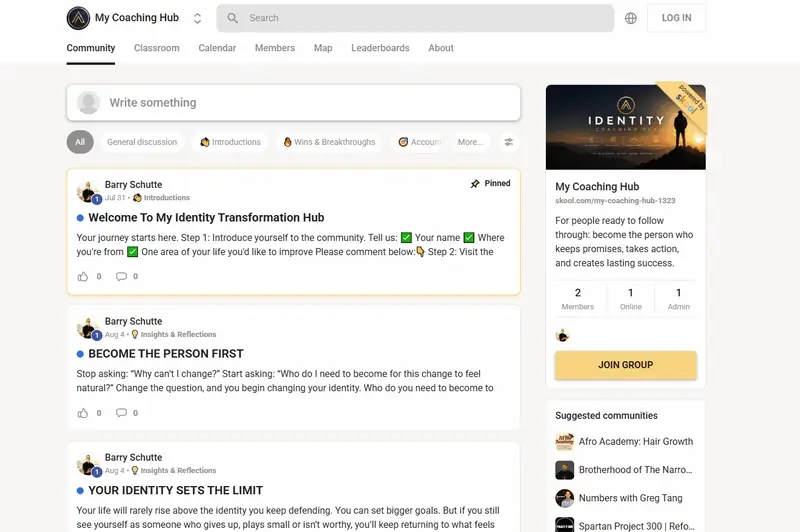The SOL – IAM Academy classroom on Skool