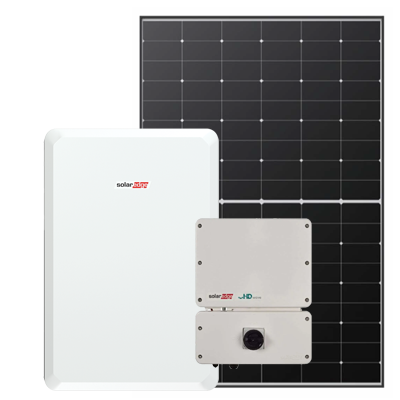 SolarEdge panels, battery and inverter system