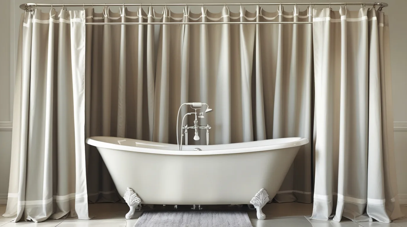 What Size Shower Curtain Do I Need For a Walk-In or Clawfoot Tub What Size Shower Curtain Do I Need For a Walk-In or Clawfoot Tub