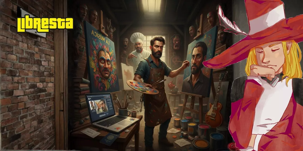 Retrato artístico de Iván V. Núñez, joven pintor mexicano de arte macabro, creando obras oscuras inspiradas en la música y en la condición humana.