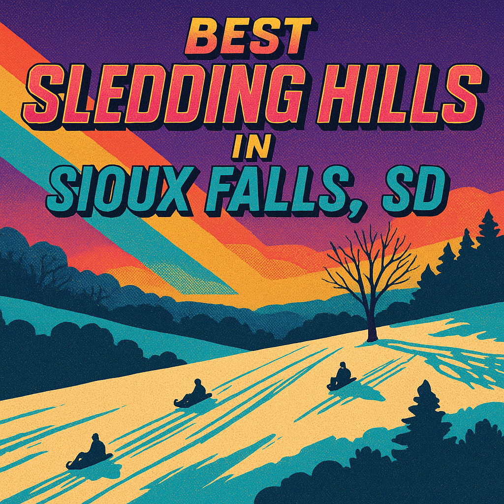 Snowy sledding hill in Sioux Falls — Luke's Picks hero