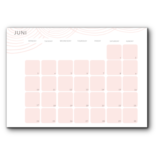 June printable calendar