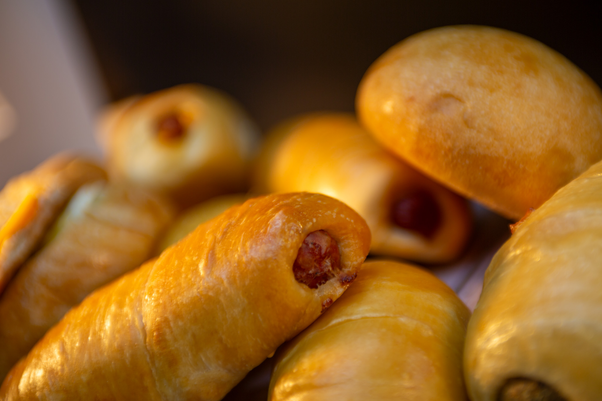 Traditional Czech kolaches with savory fillings