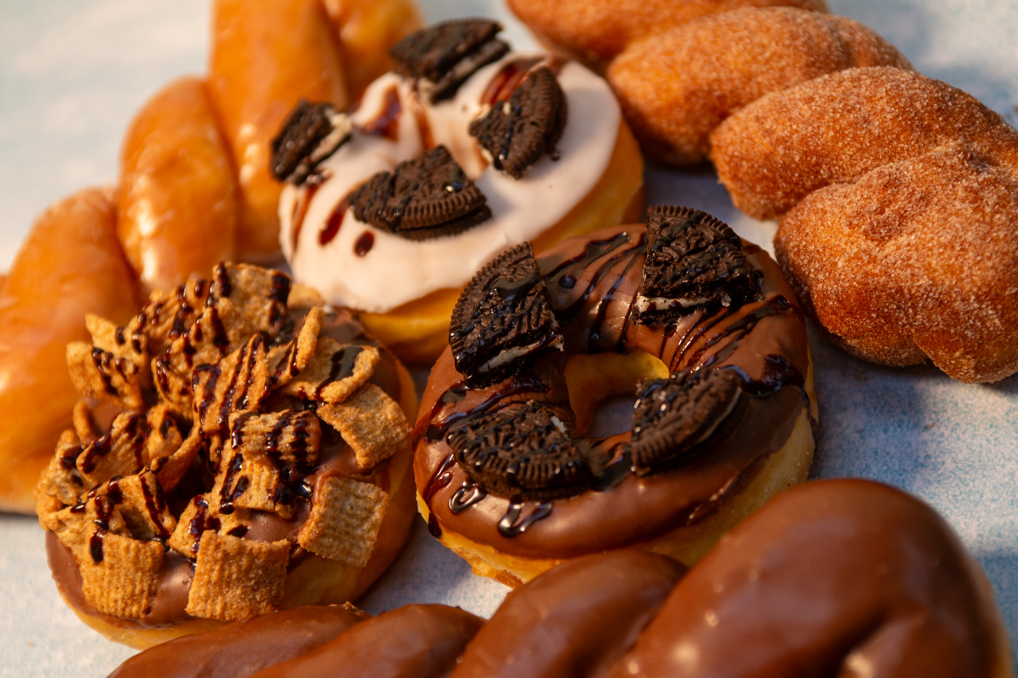 Gourmet specialty donuts with creative toppings