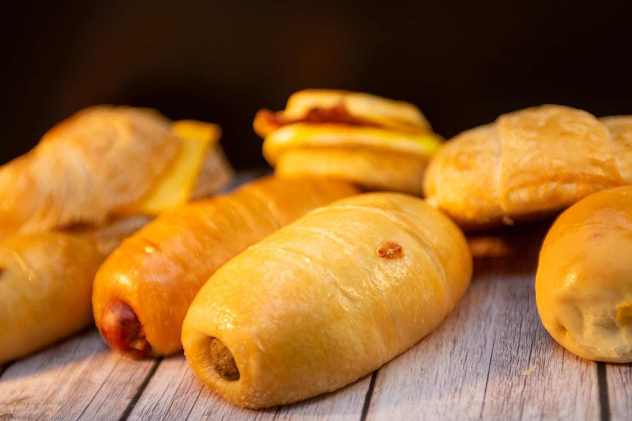Authentic Czech kolaches with savory sausage filling
