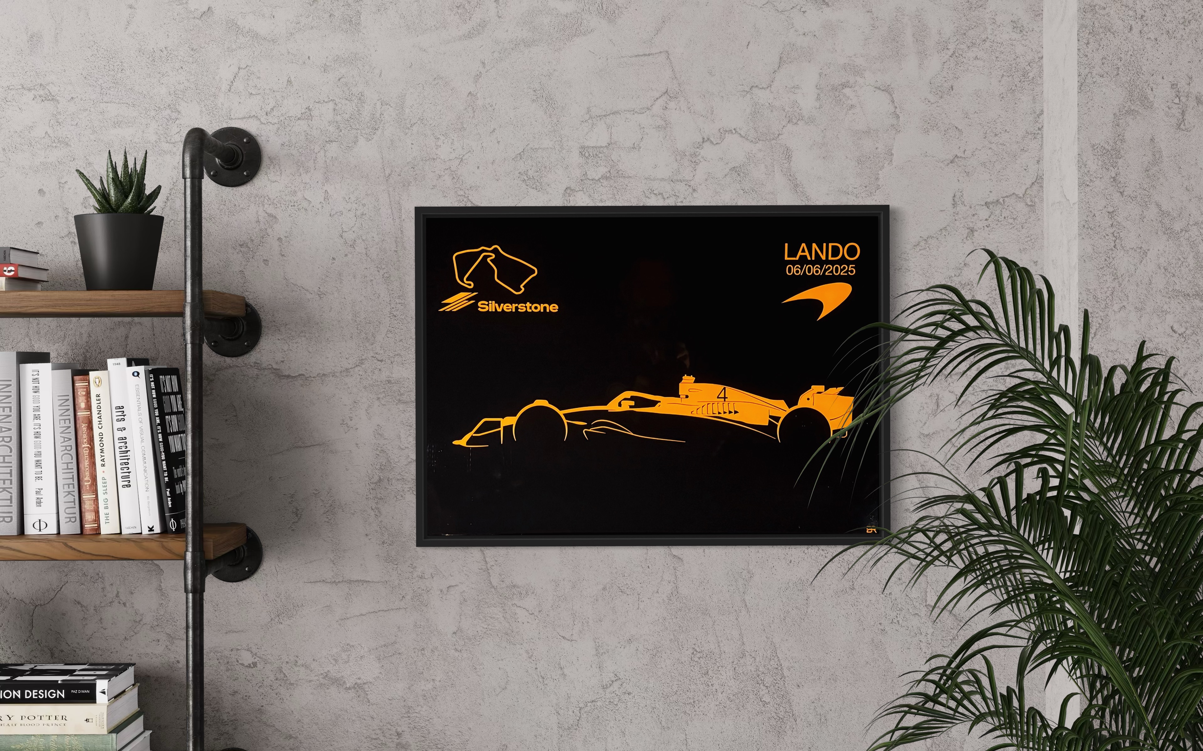 Lando Norris Glass F1 Artwork Lando Norris Glass F1 Artwork