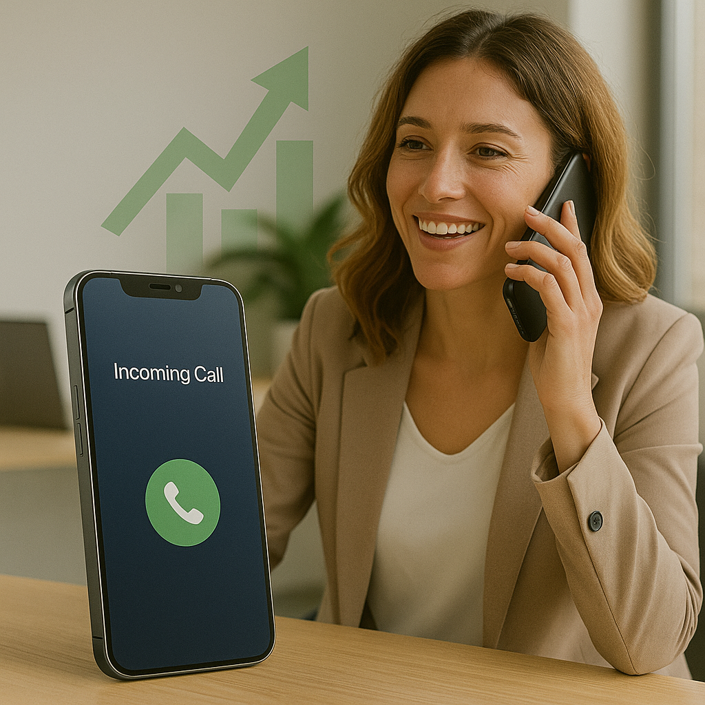 Customer call being answered and booked
