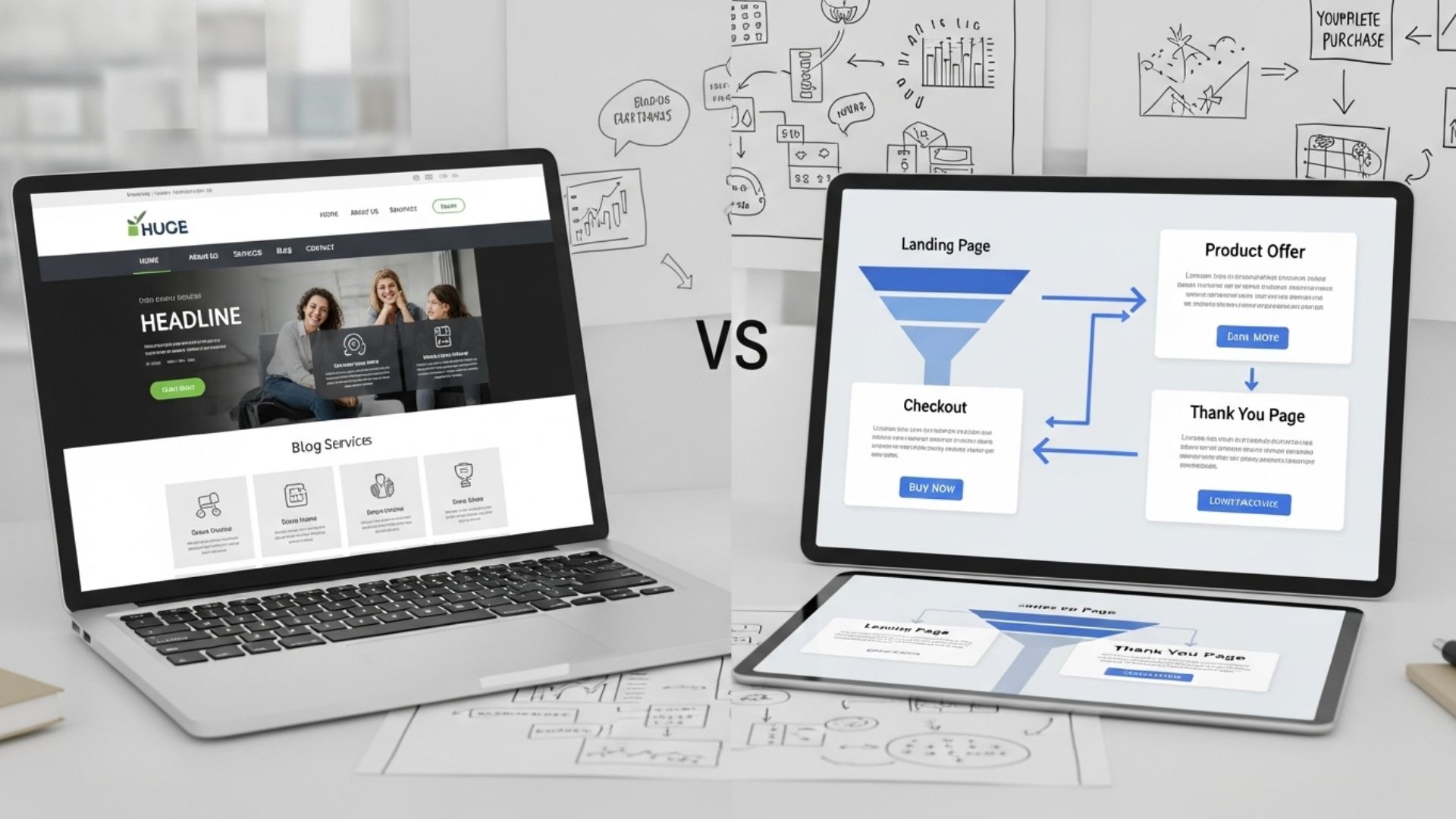 Sales Funnel vs Website