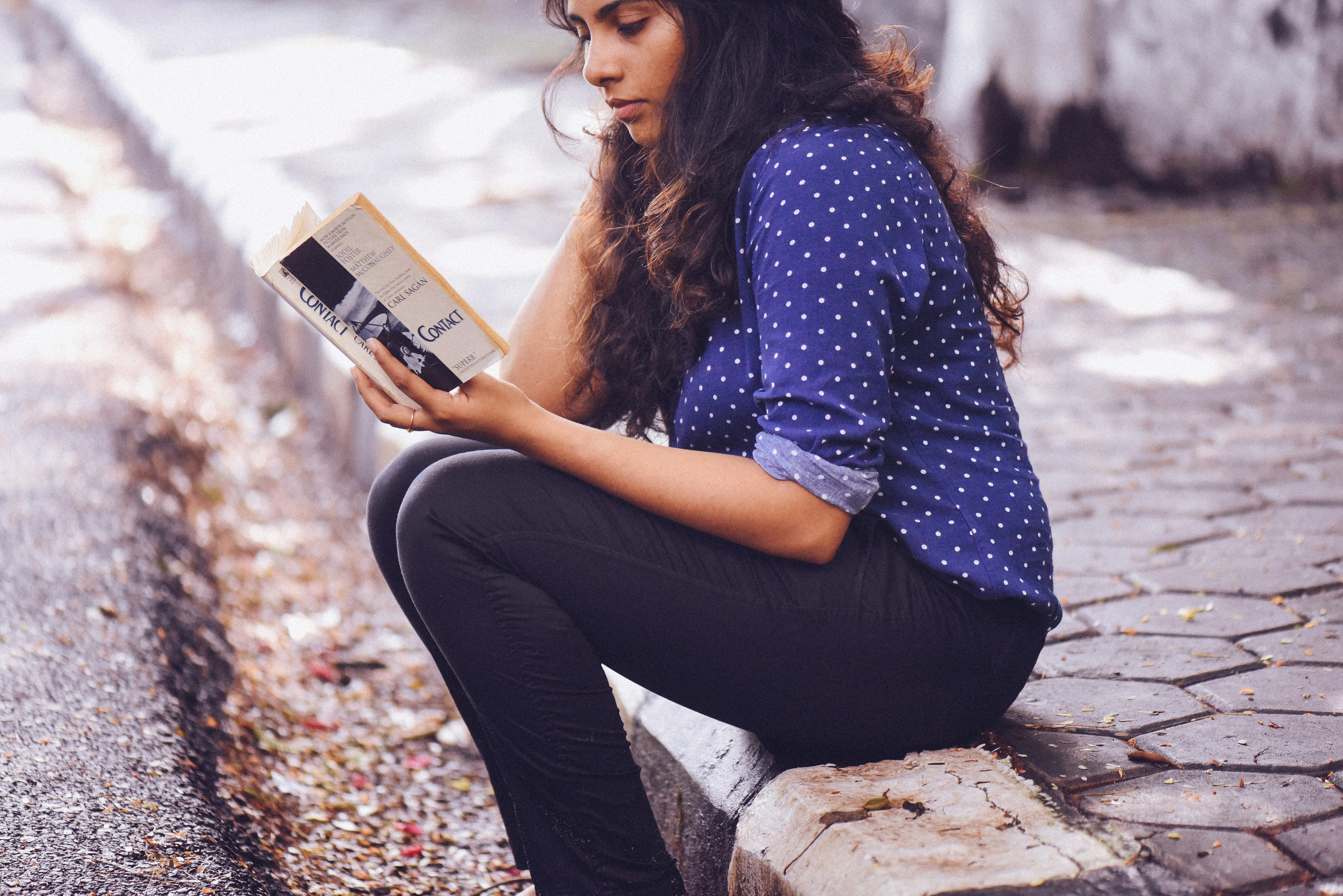 Woman reading a book Woman reading a book