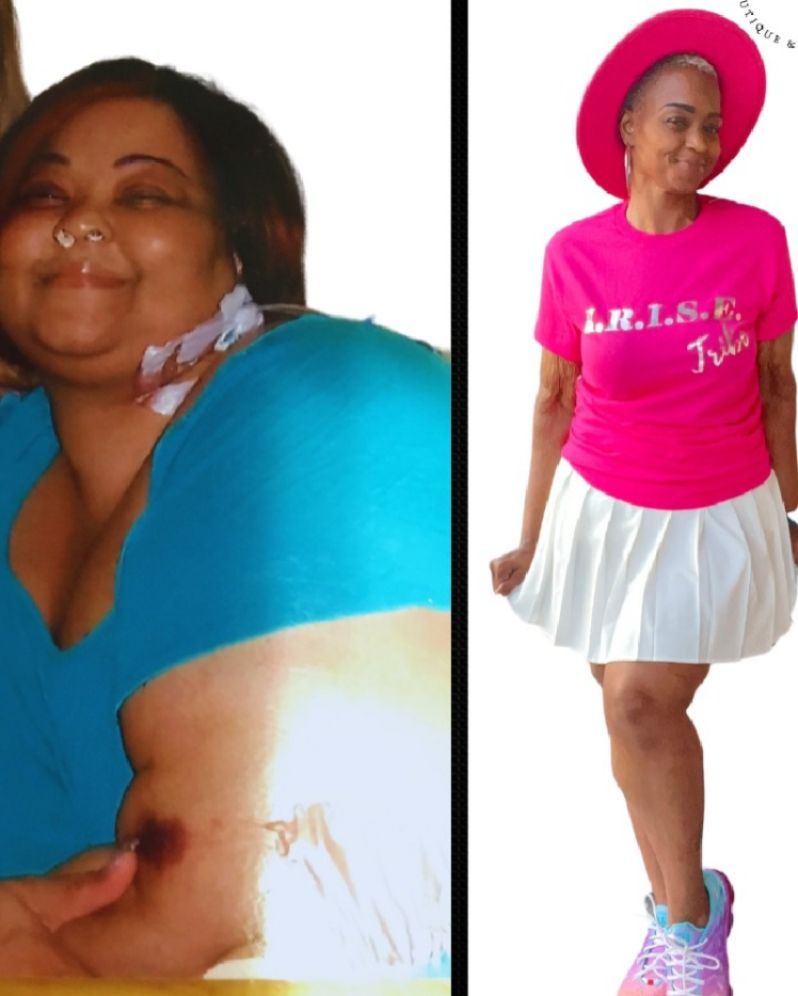 Before and After photo of coach kenya elliott