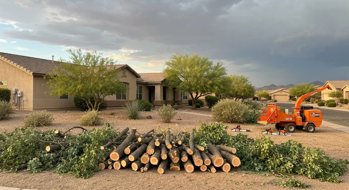 Emergency tree services after monsoon damage
