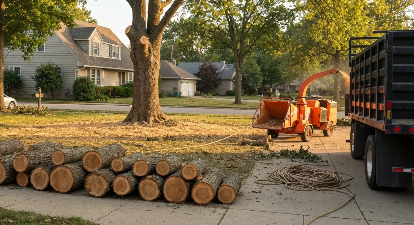 Storm damaged tree removal