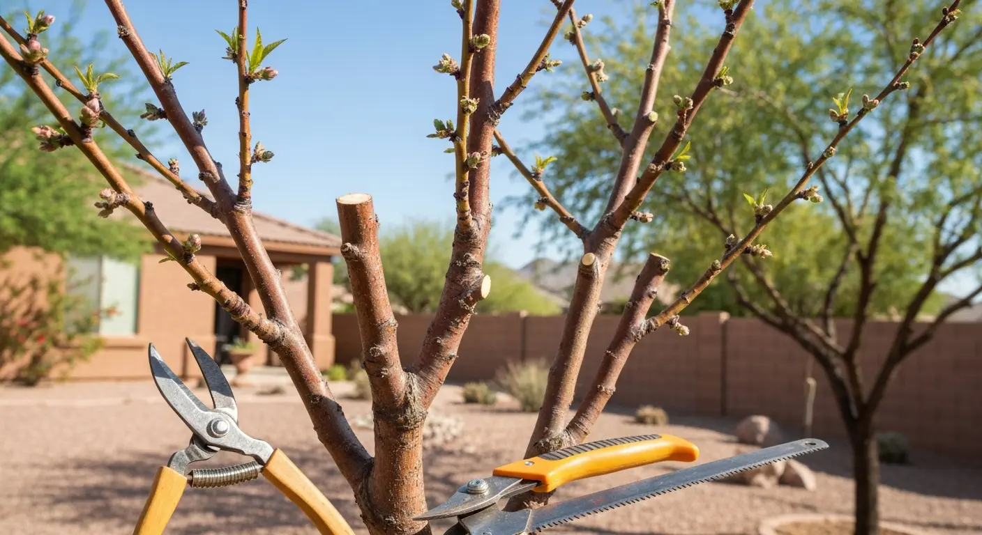 Stone fruit tree pruning in East Valley
