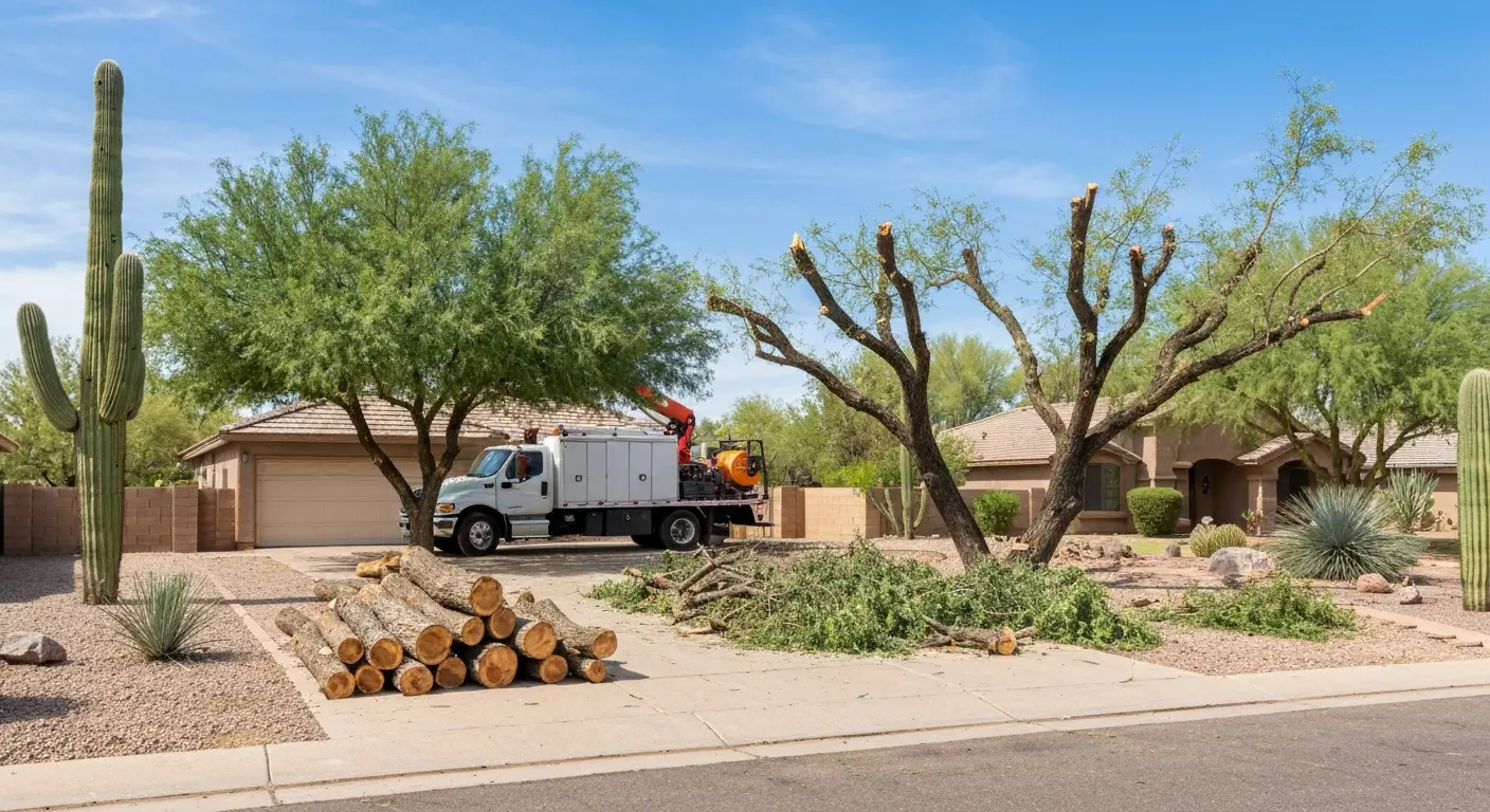Emergency storm damage tree service
