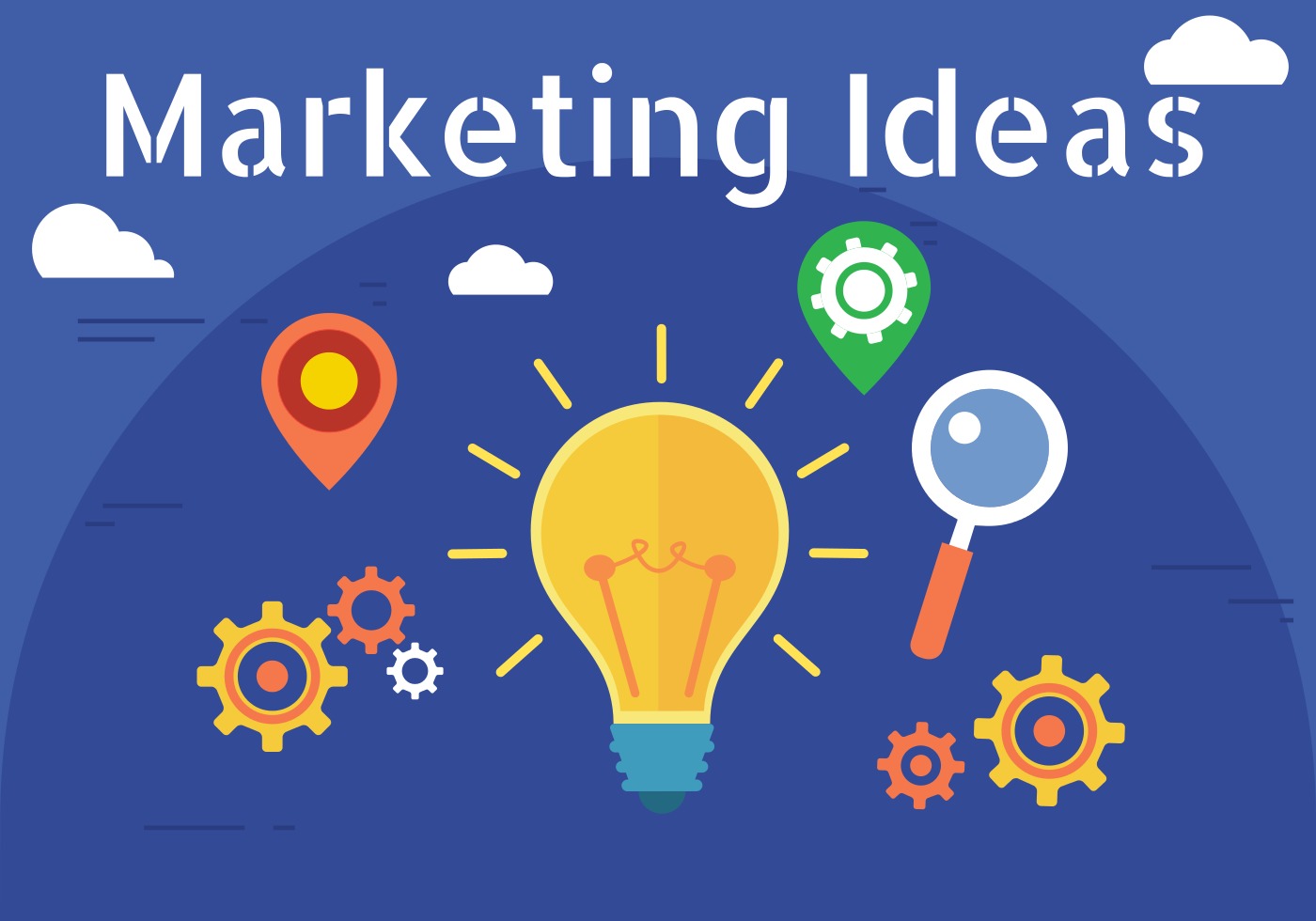 Light bulb represents new marketing ideas