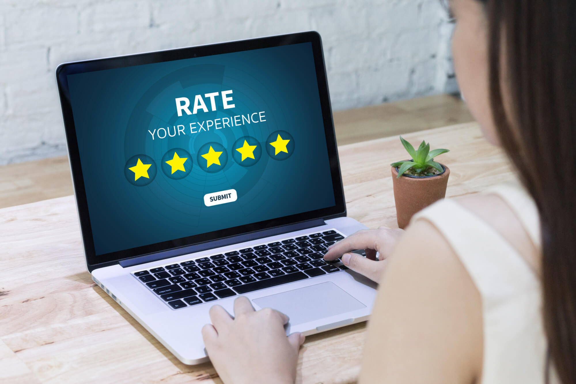 Rate your experience online from 1 to 5 stars
