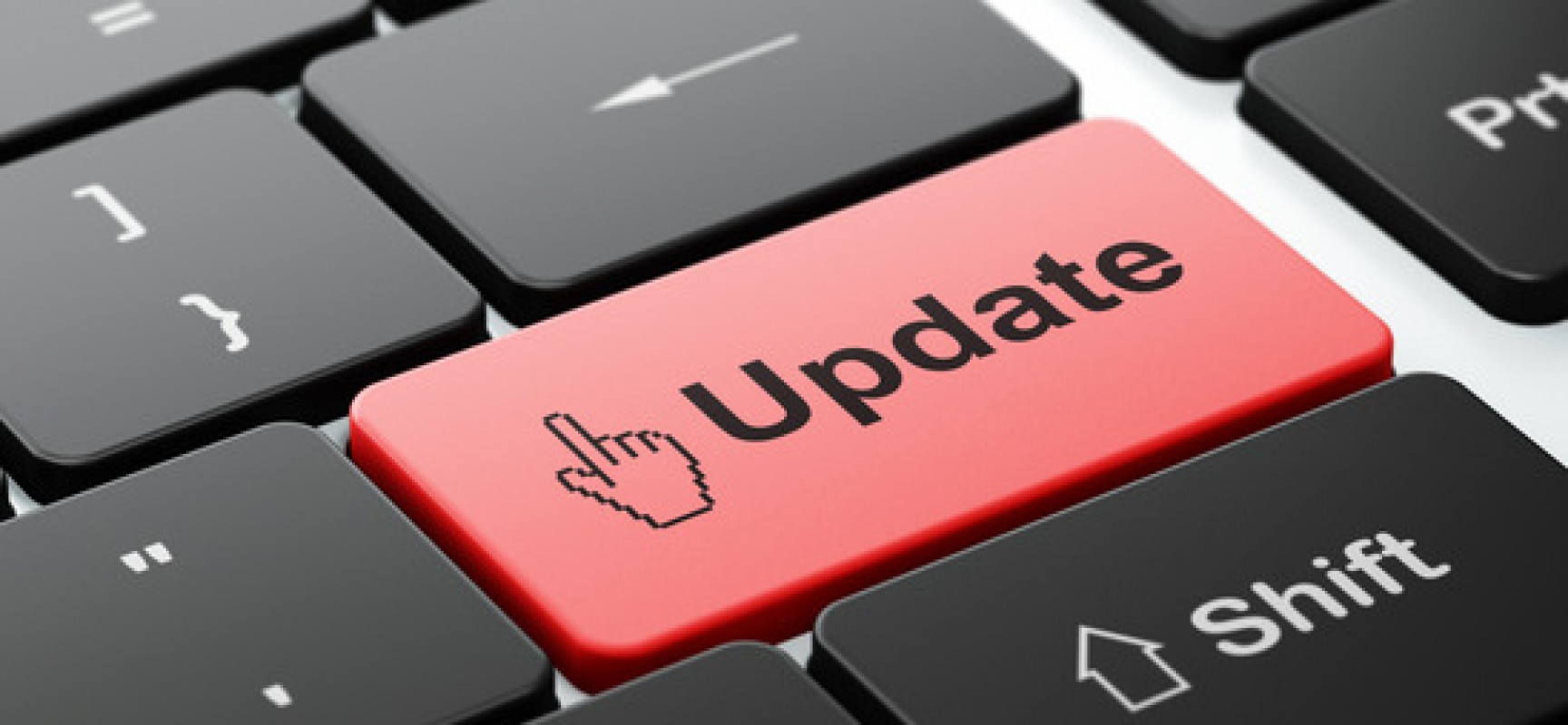 red update key on a keyboard